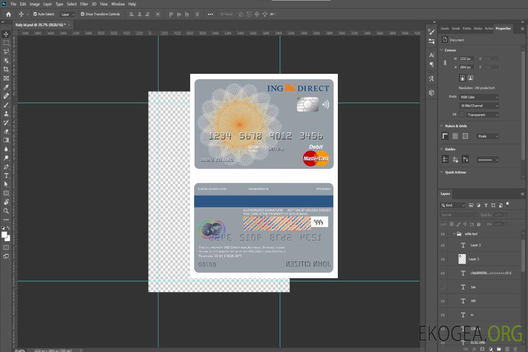 Australie Ing Direct Bank mastercard template Australie Ing Direct Bank mastercard template